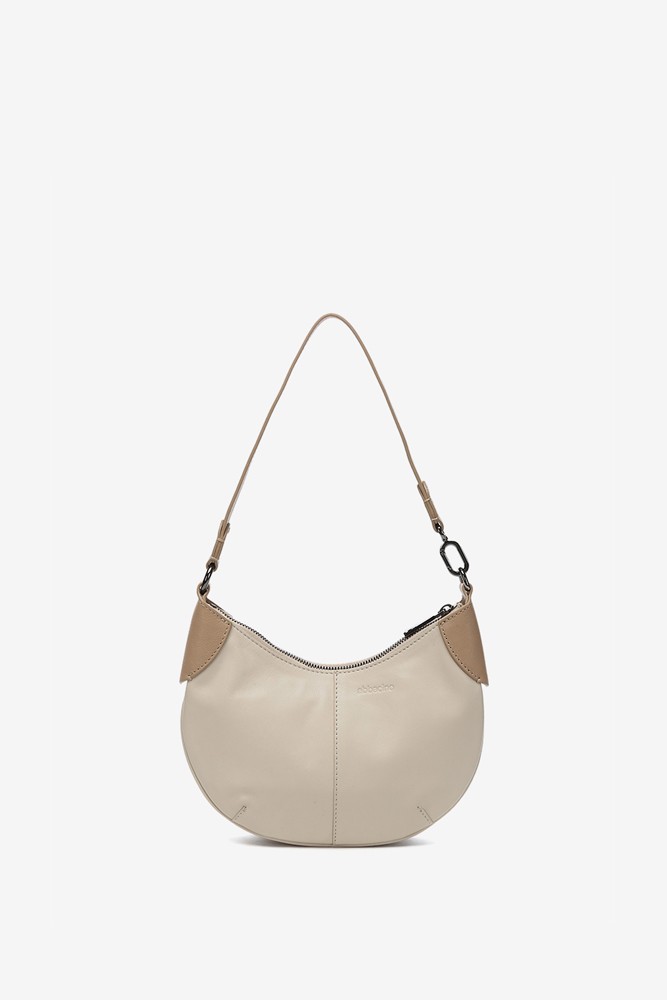 Abbacino Bolso de hombro pequeño en piel beige En línea