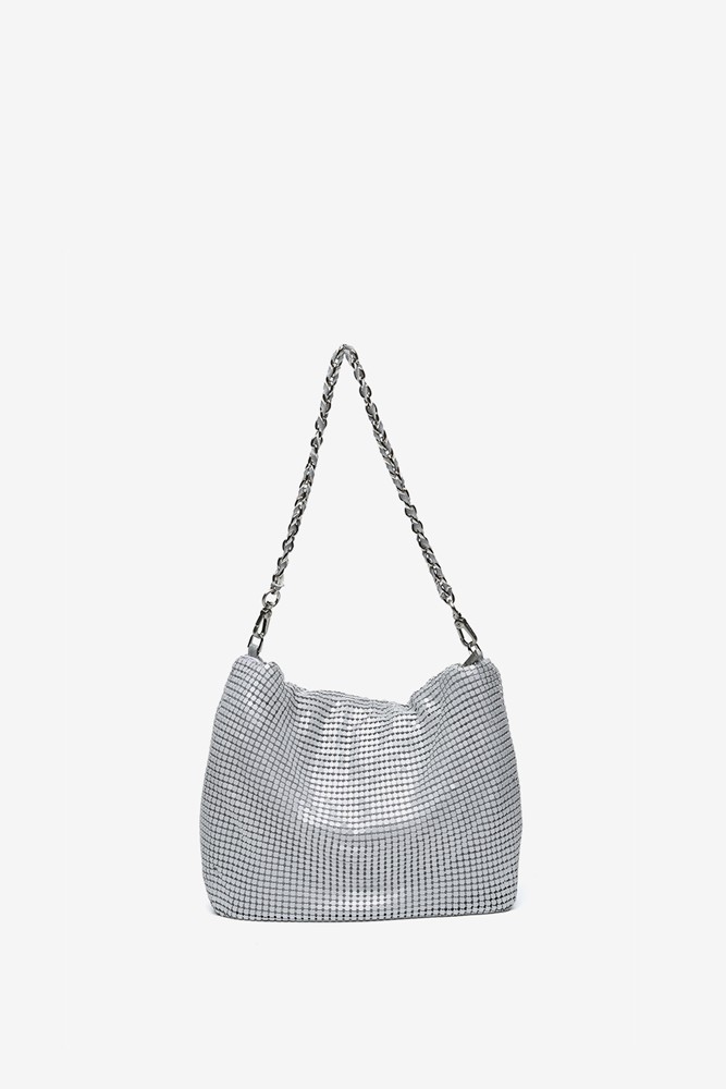 Abbacino Bolso de hombro en malla metálica blanca Gran oferta