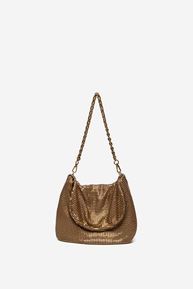 Abbacino Bolso de hombro en malla metálica dorada Rebajas baratas