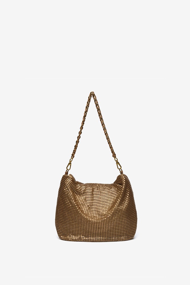 Abbacino Bolso de hombro en malla metálica dorada Rebajas baratas