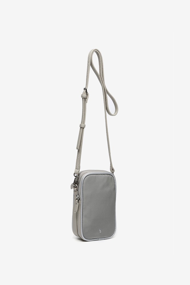 Abbacino Bolso para el móvil en materiales reciclados gris