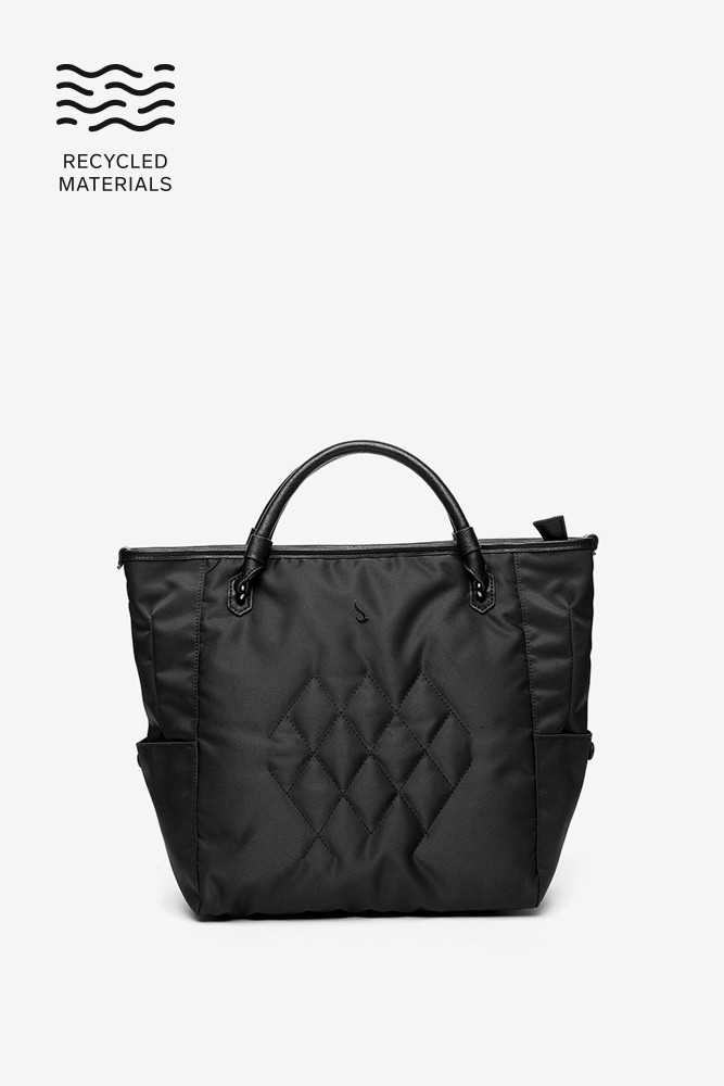 Abbacino Bolso shopper de mujer en materiales reciclados negro Rebajas top