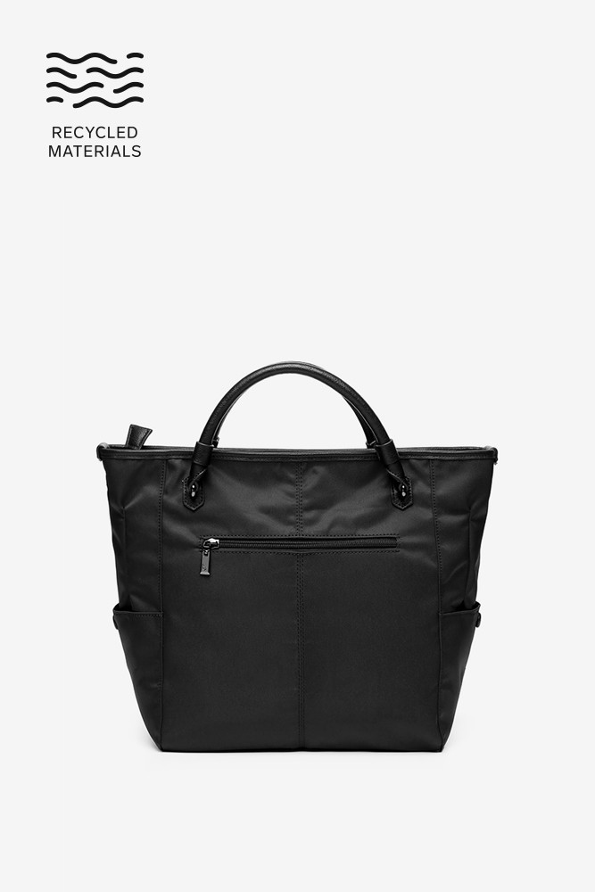 Abbacino Bolso shopper de mujer en materiales reciclados negro Rebajas top