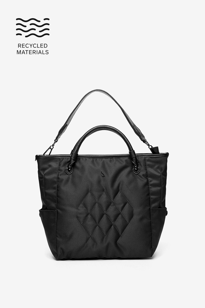 Abbacino Bolso shopper de mujer en materiales reciclados negro Rebajas top