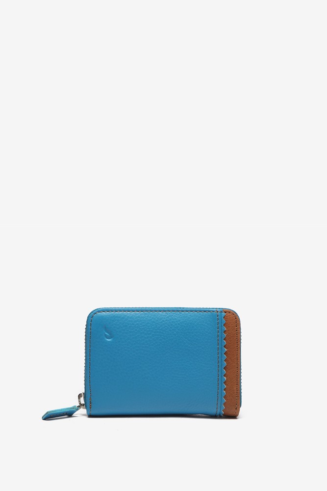 Abbacino Cartera pequeña de piel en azul ÚLTIMAS EDICIONES