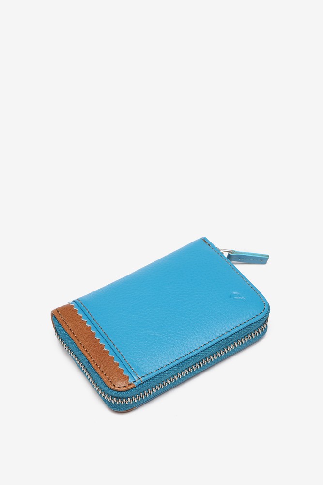 Abbacino Cartera pequeña de piel en azul ÚLTIMAS EDICIONES