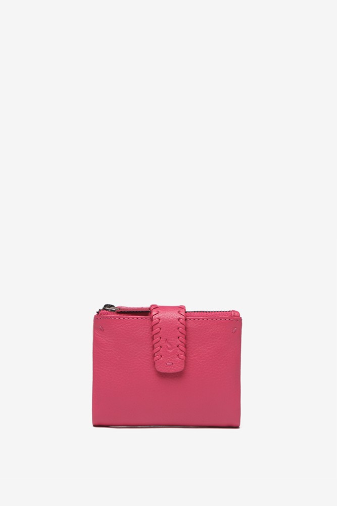 Abbacino Cartera pequeña de piel en fucsia Oferta especial de fábrica