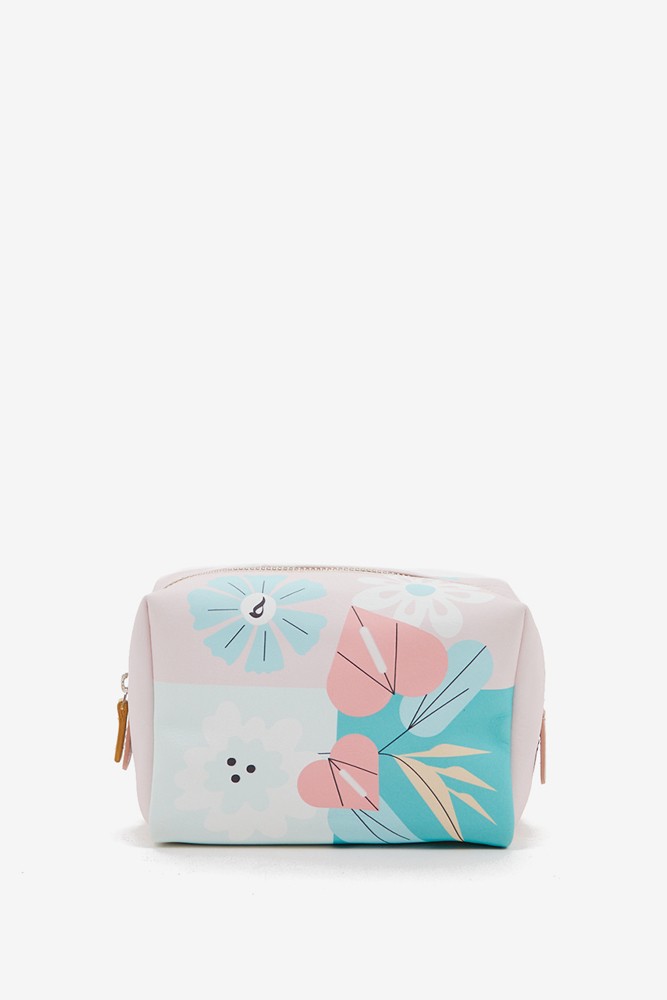 Abbacino Neceser grande de mujer en piel con print floral Grandes descuentos