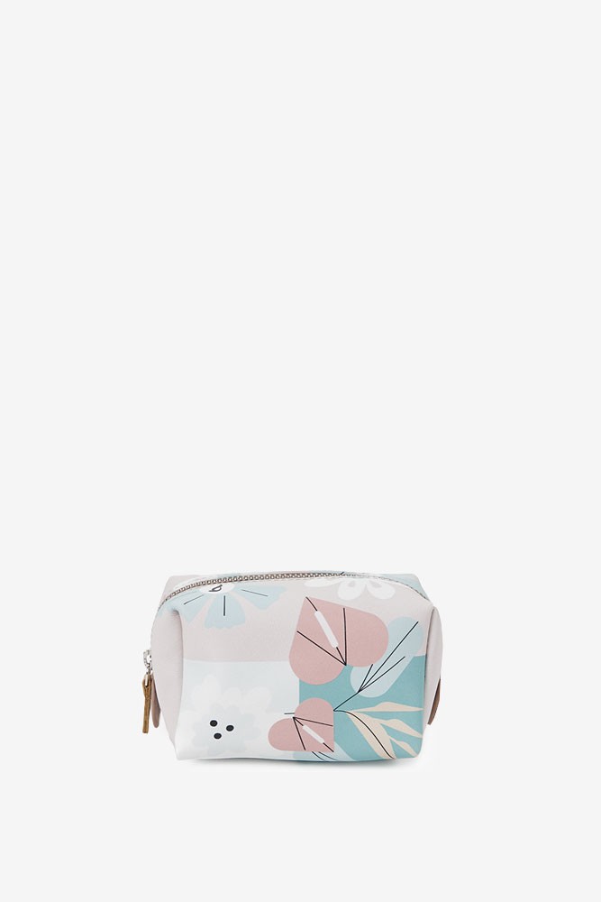 Abbacino Neceser mediano de mujer en piel con print floral Liquidación