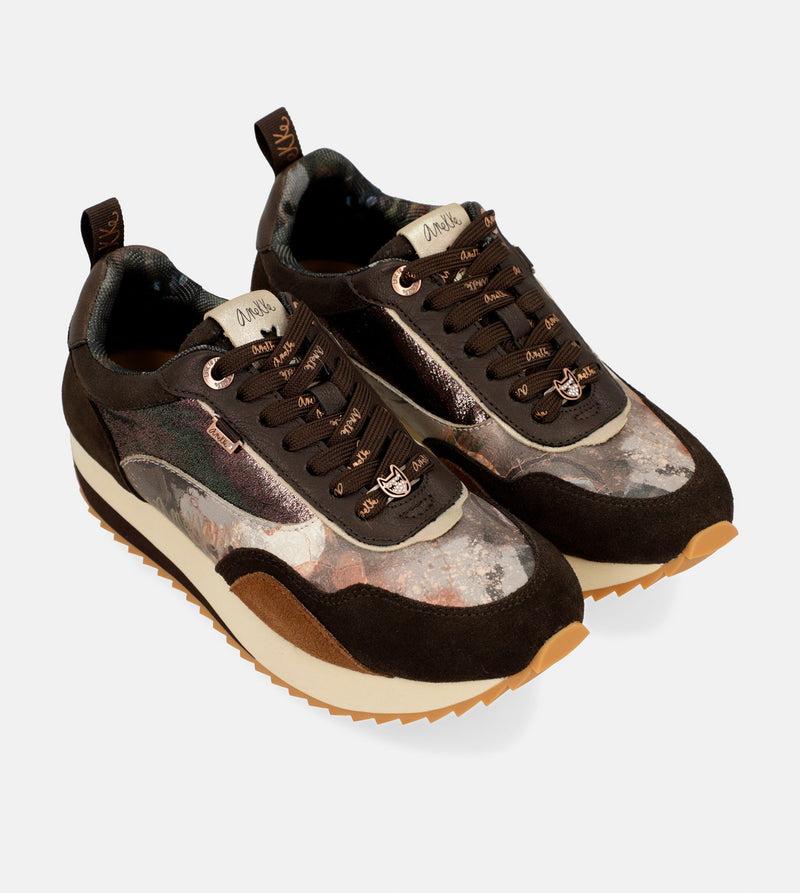 Anekke Brown Palette Patterned Sports Sneakers Descuentos del mes