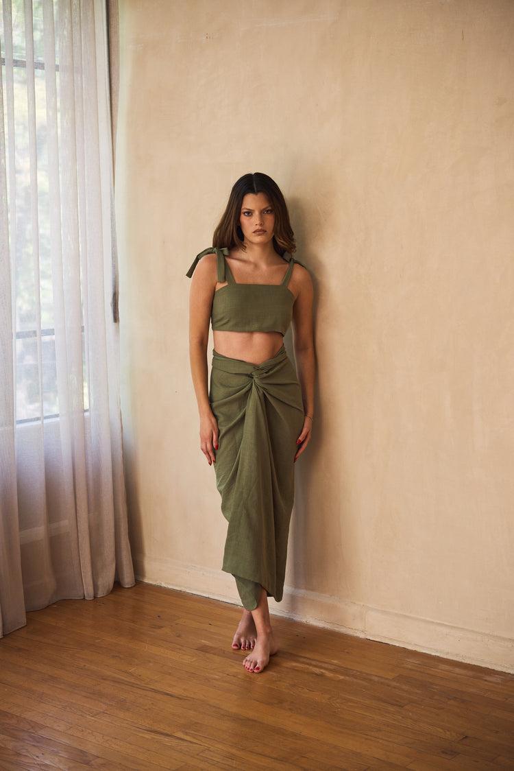Camille Bali Olive Wrap Pareo Solo queda un día