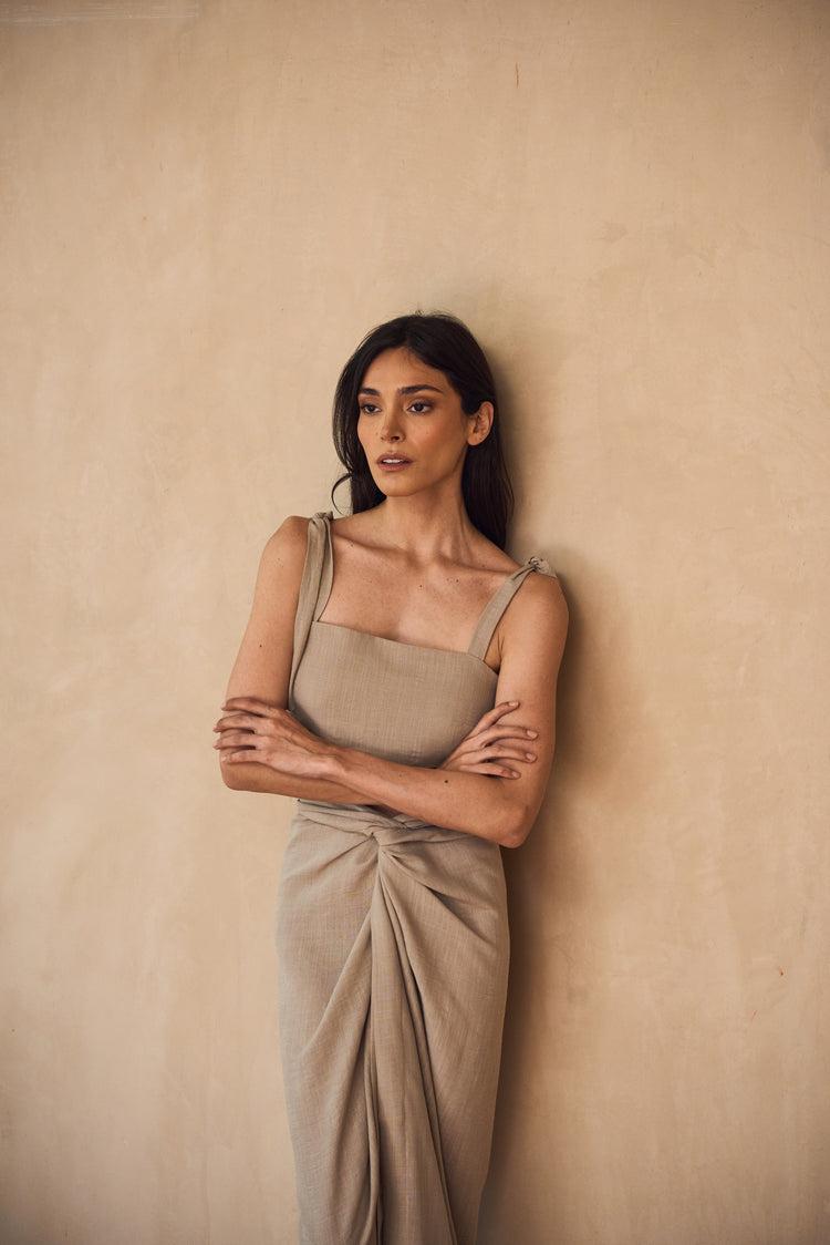 Camille Bali Sand Tied Top