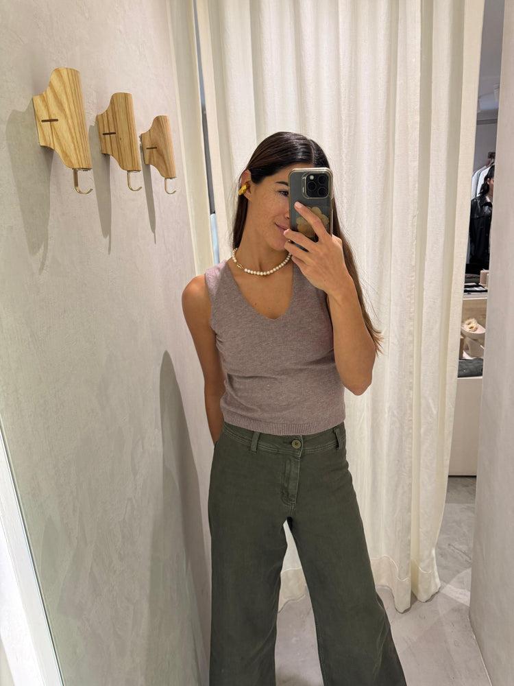 Camille Amsterdam Mocha Knitted Top Los más vendidos