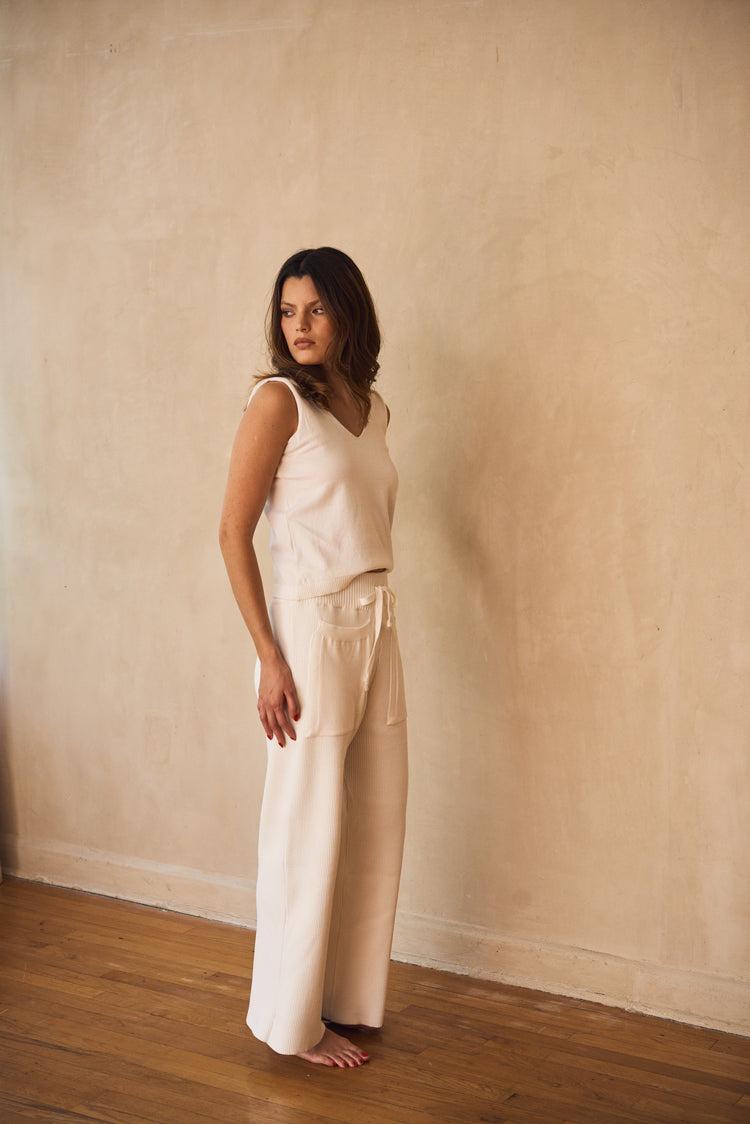 Camille Lisbon White Knitted Pants ÚLTIMAS EDICIONES