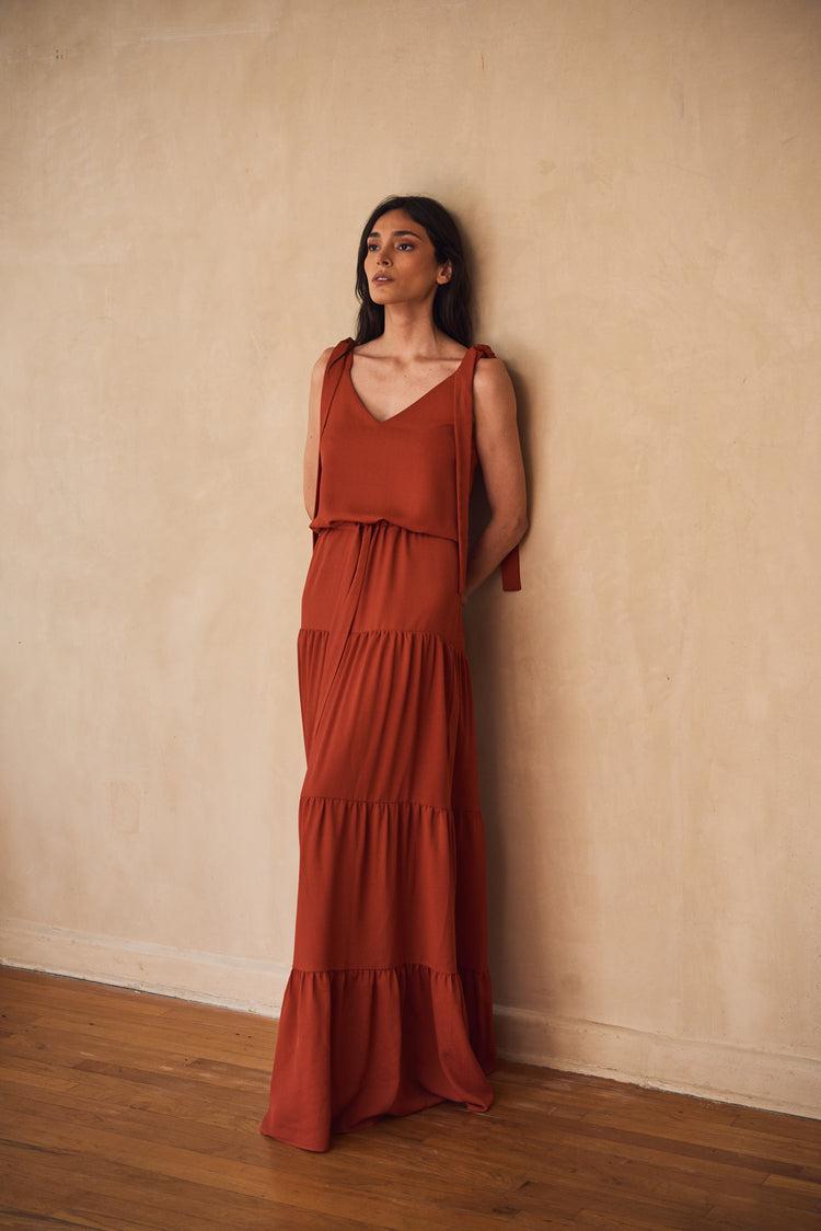 Camille Santorini Terracota Dress Promoción trimestral