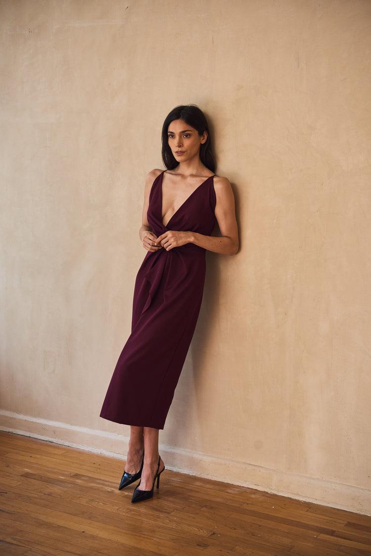 Camille Tokyo Plum Dress Grandes descuentos