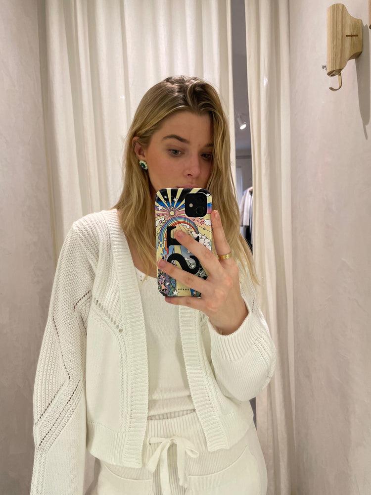 Camille Kansas White Knitted Sweater Envío gratis