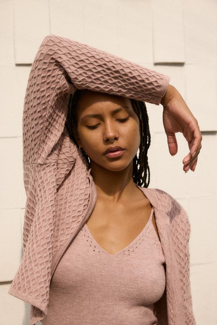 Camille Peru Rose Knitted Top Superdescuento