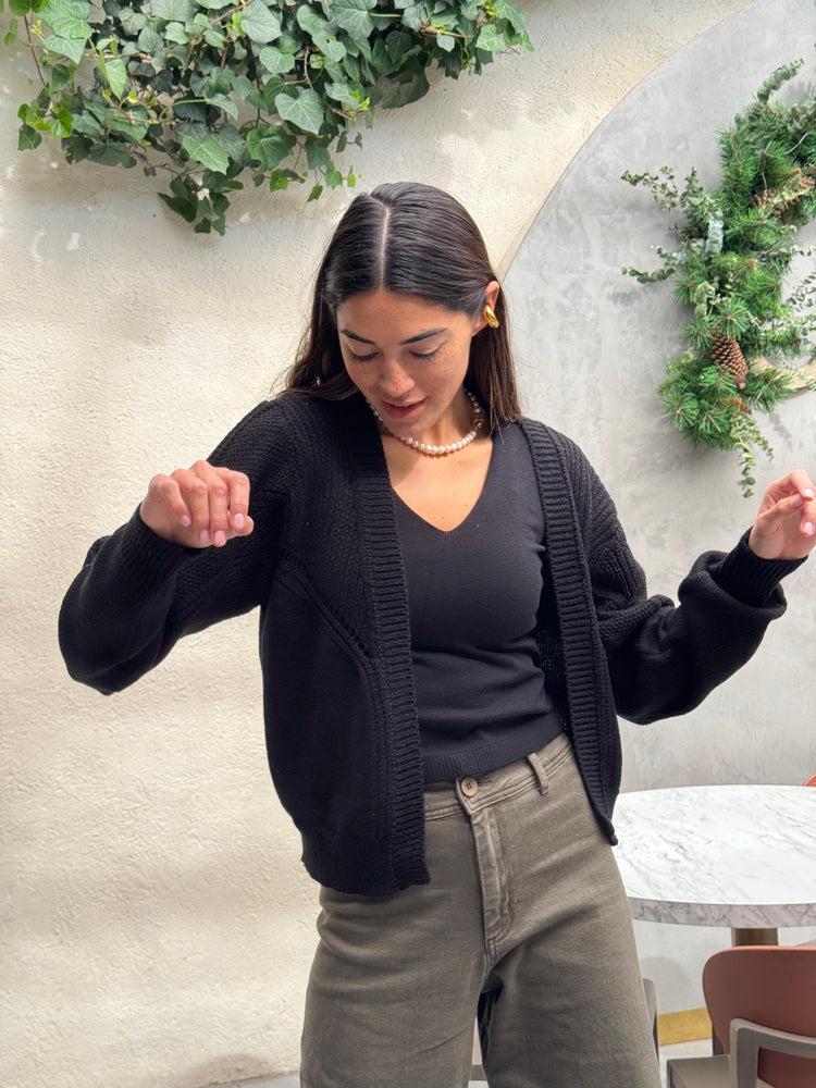 Camille Kansas Black Knitted Sweater Precios de Black Friday