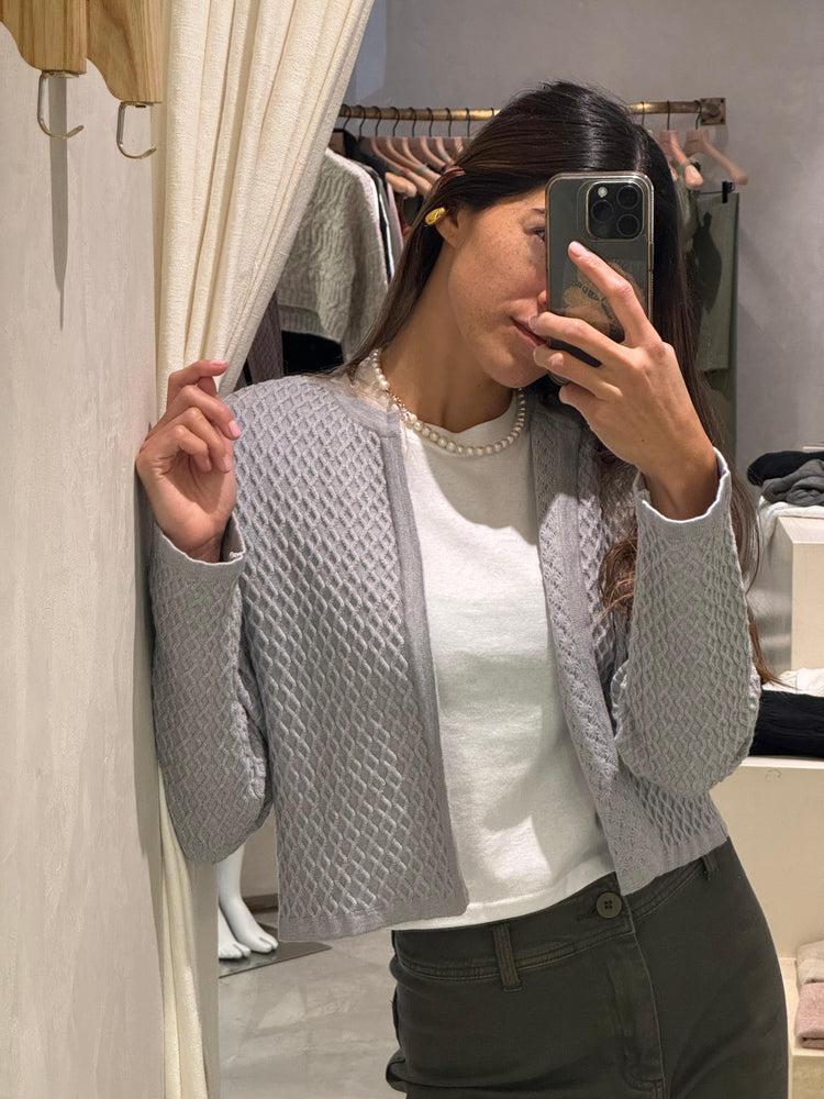Camille London Grey Knitted Jacket