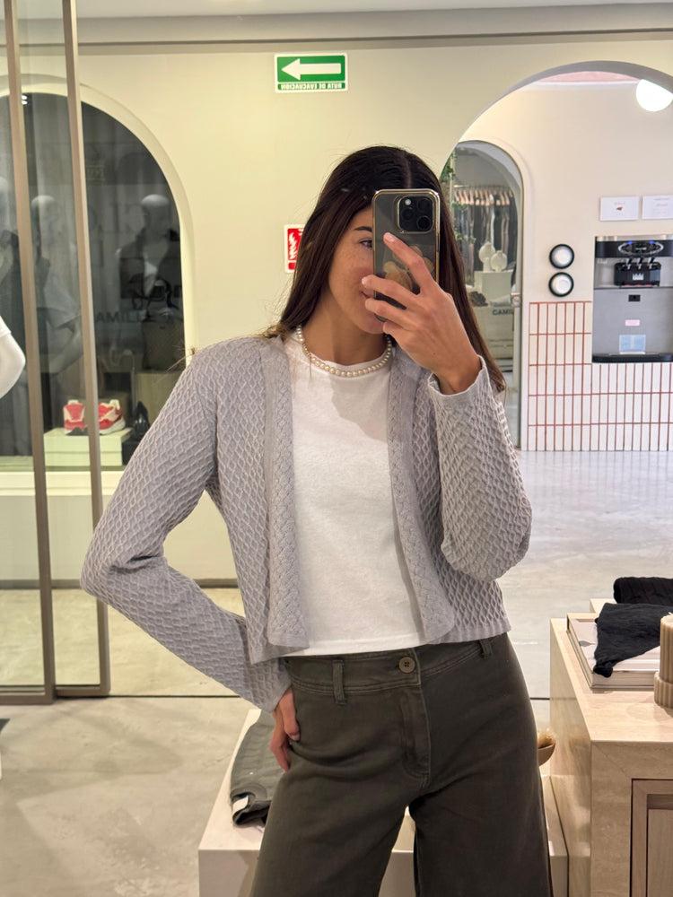 Camille London Grey Knitted Jacket Ofertas de temporada