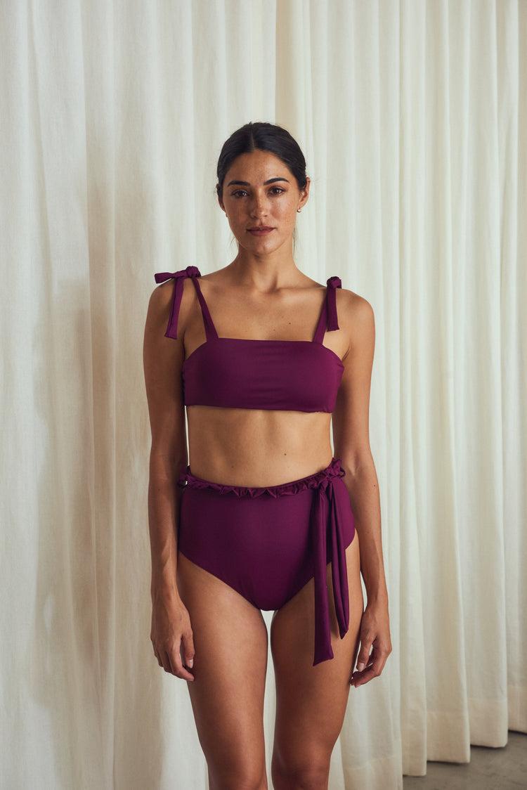 Camille Marbella Plum Bikini Top Ofertas