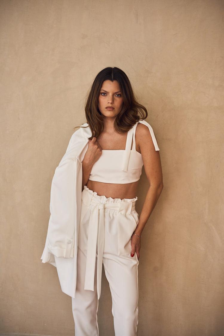 Camille Milan White Tide Top Los más vendidos