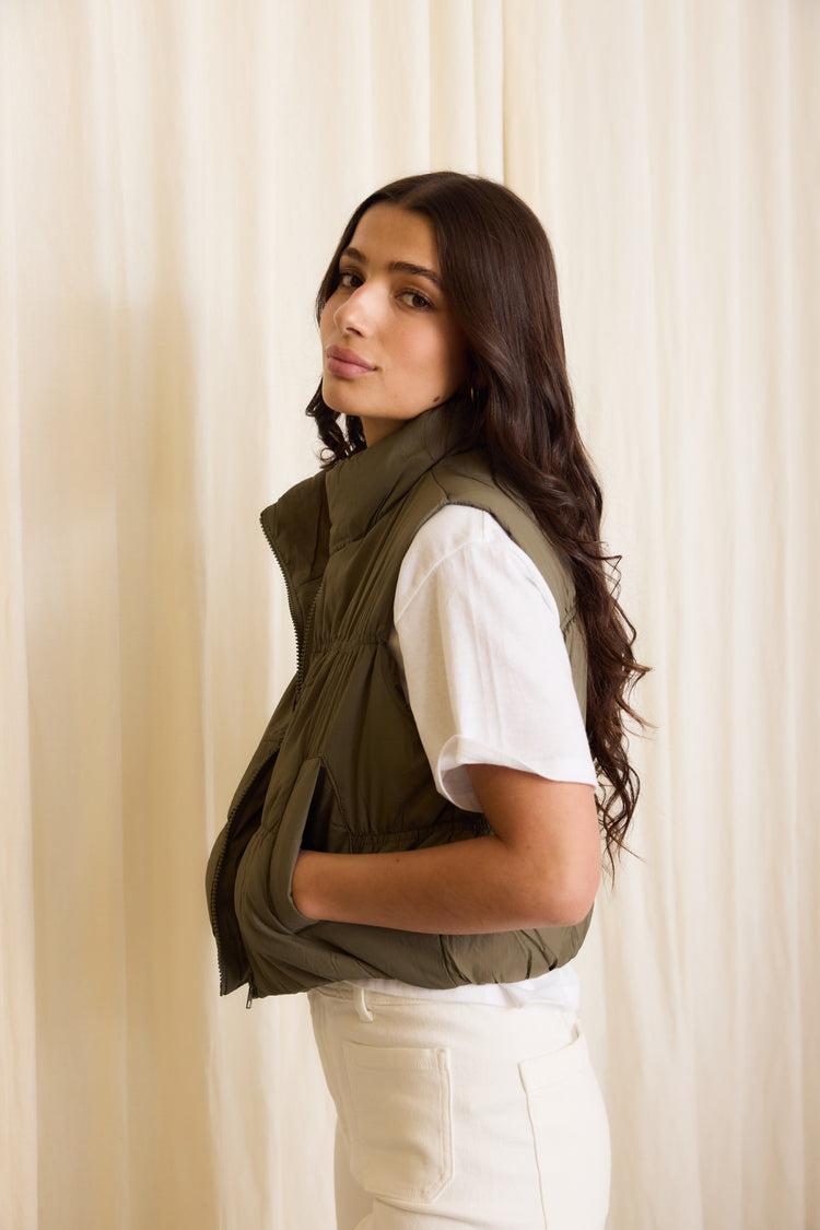 Camille Oslo Olive Vest Rebajas online