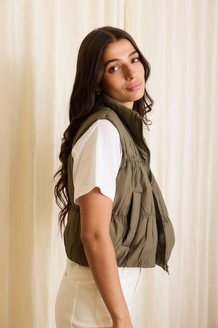 Camille Oslo Olive Vest Rebajas online