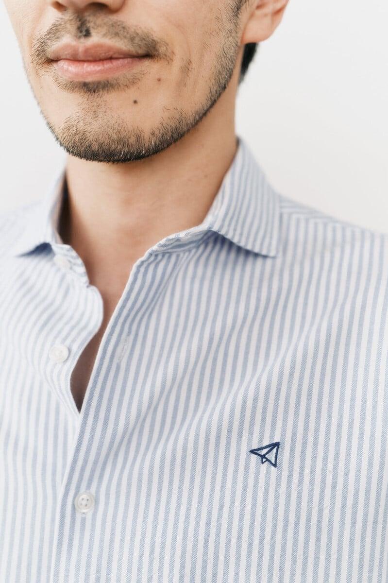 Cortefiel Camisa oxford raya candela manga larga Liquidación