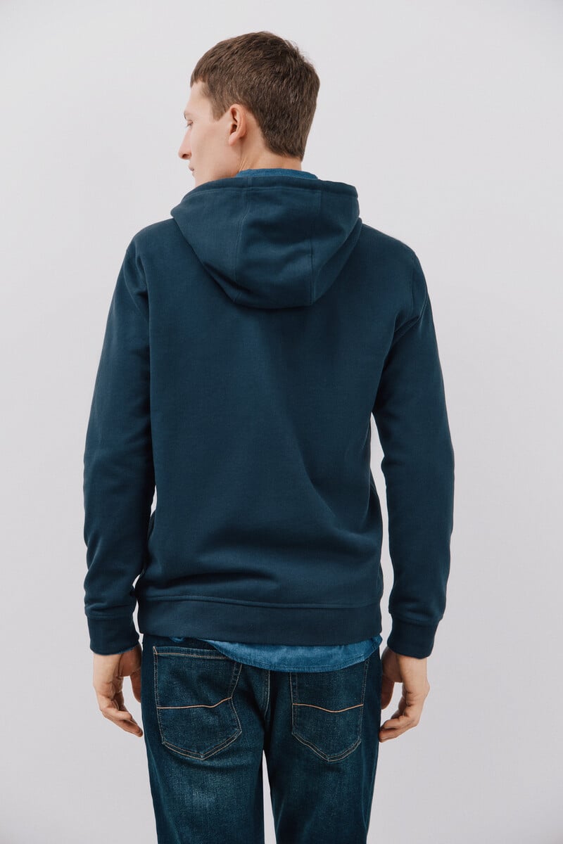 Cortefiel Sudadera capucha con botones Descuento por venta flash