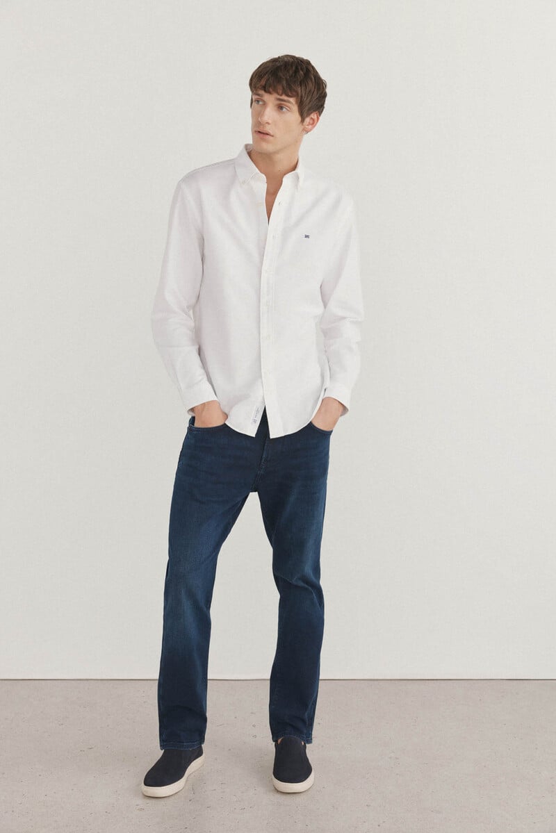 Cortefiel Camisa iconic oxford liso Rebajas de fin de temporada