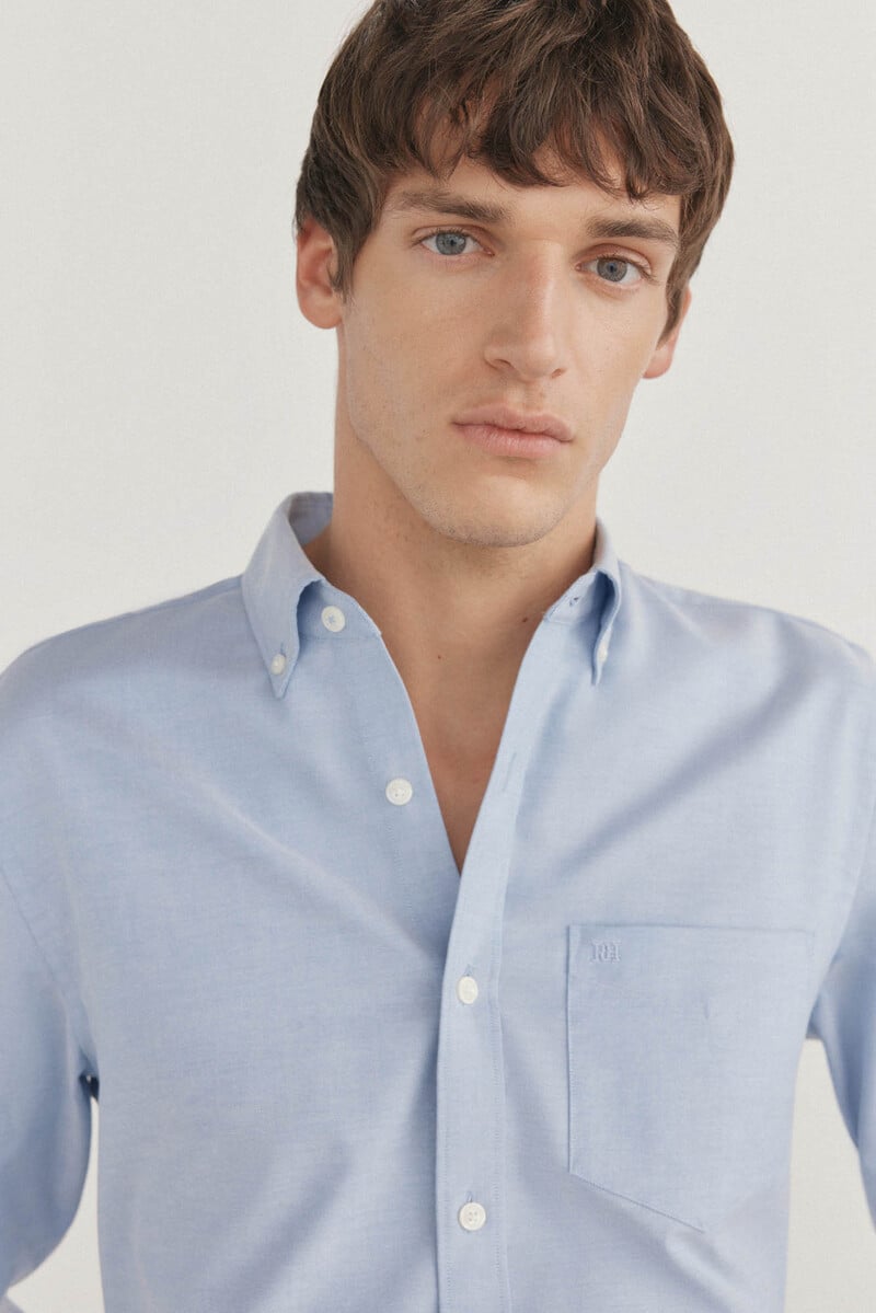 Cortefiel Camisa non iron oxford liso Devoluciones gratuitas