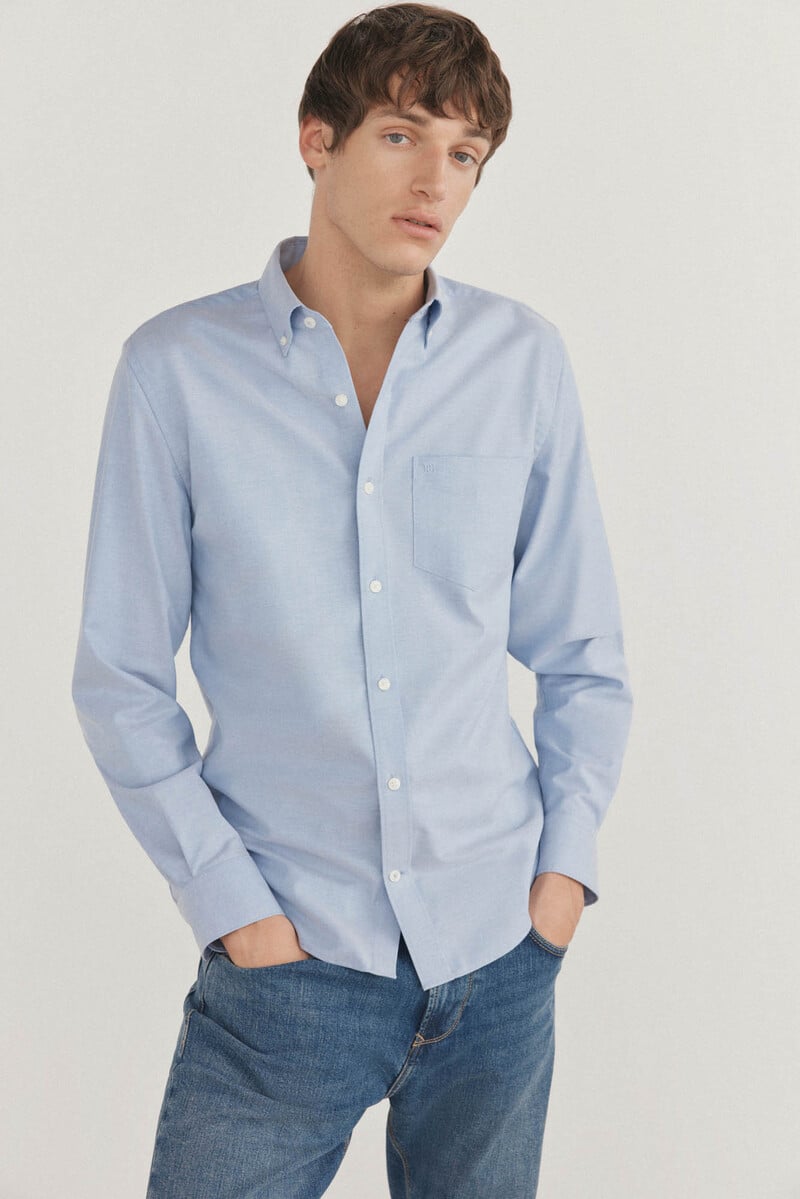 Cortefiel Camisa non iron oxford liso Devoluciones gratuitas