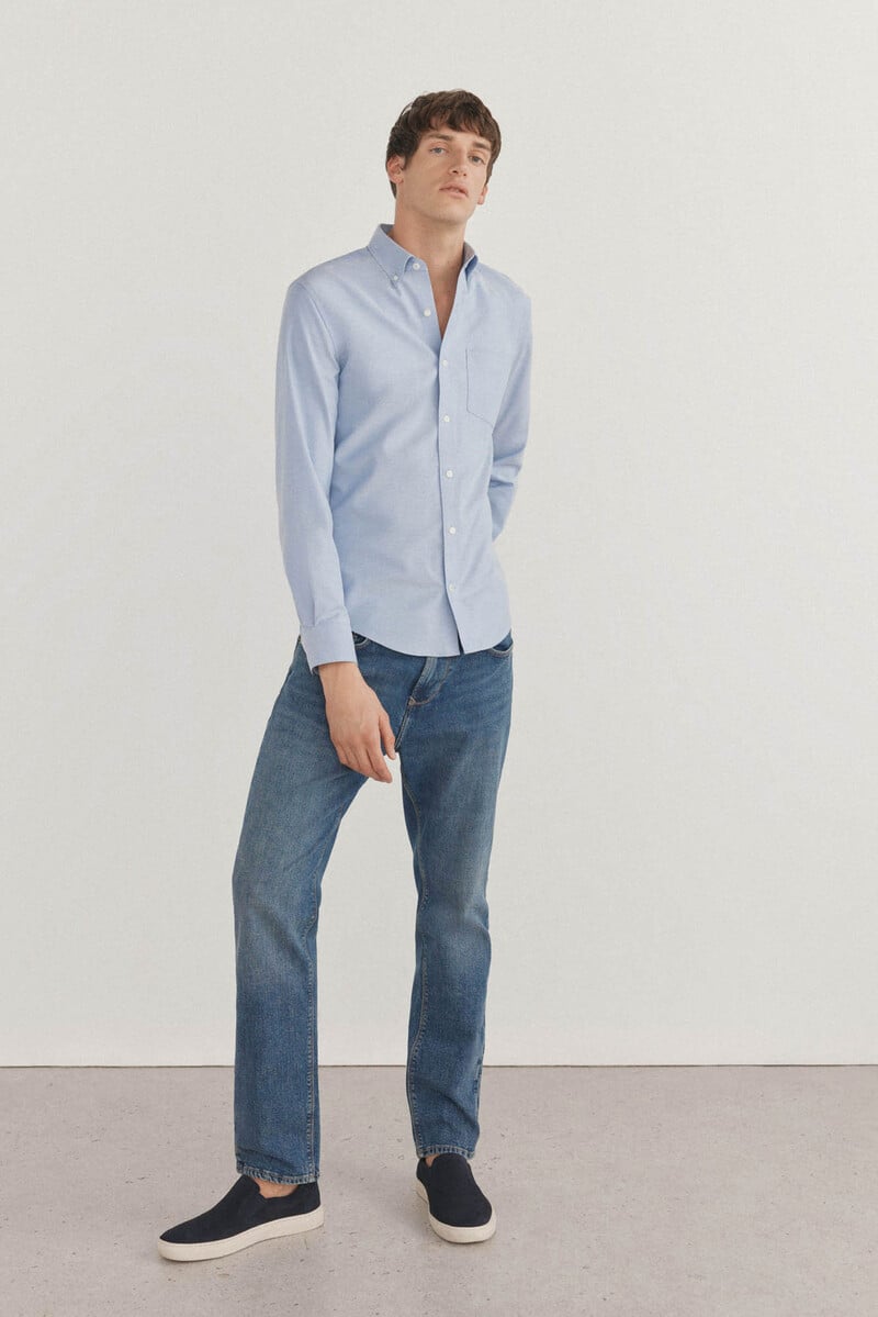 Cortefiel Camisa non iron oxford liso Devoluciones gratuitas