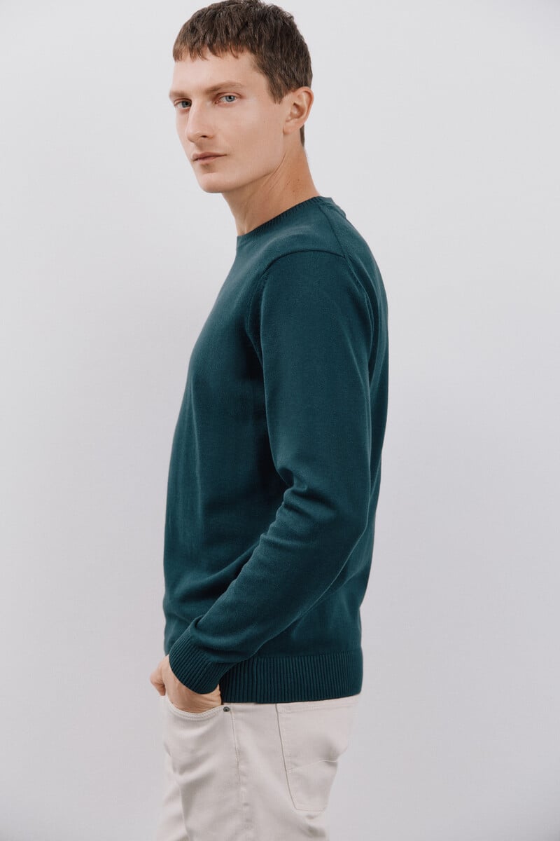 Cortefiel Jersey algodón cuello redondo básico Outlet