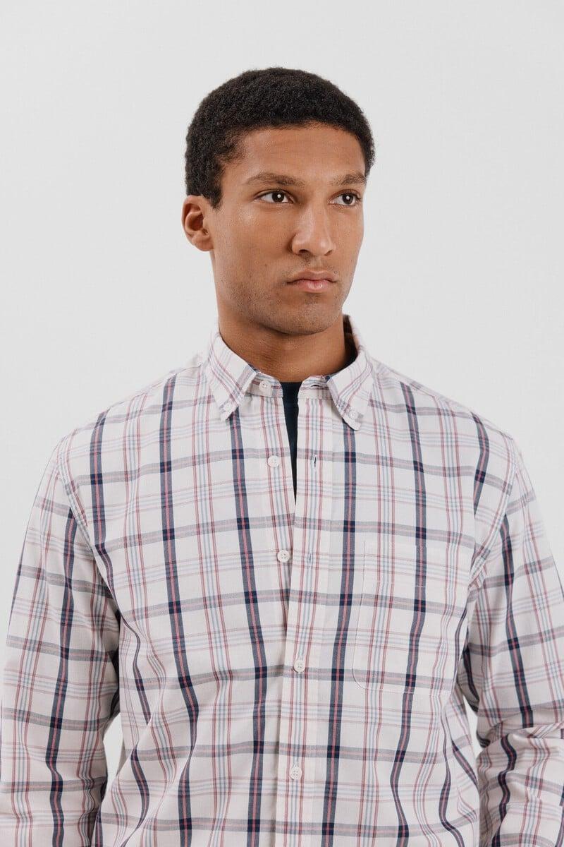 Cortefiel Camisa popelín cuadros Gran oferta