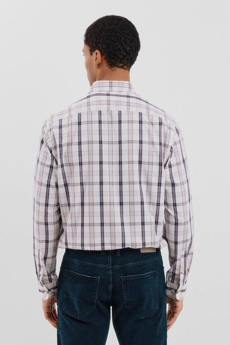 Cortefiel Camisa popelín cuadros Gran oferta