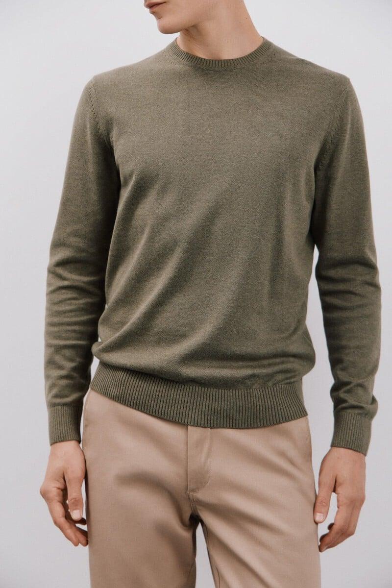 Cortefiel Jersey algodón cuello redondo básico Oferta especial