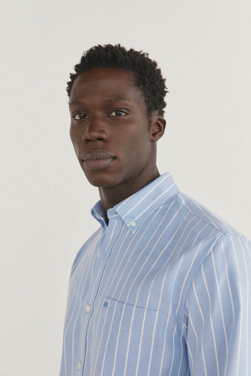 Cortefiel Camisa non iron oxford rayas Último día