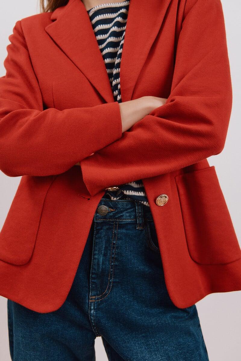 Cortefiel Blazer de punto piqué Ofertas especiales