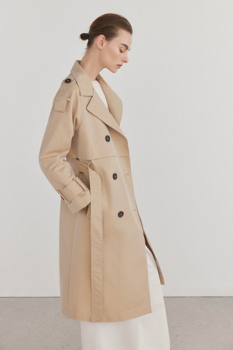Cortefiel Gabardina larga lisa Tienda
