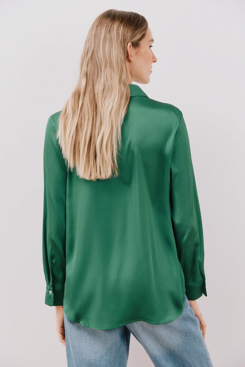 Cortefiel Blusa satinada manga larga Últimos 2 días