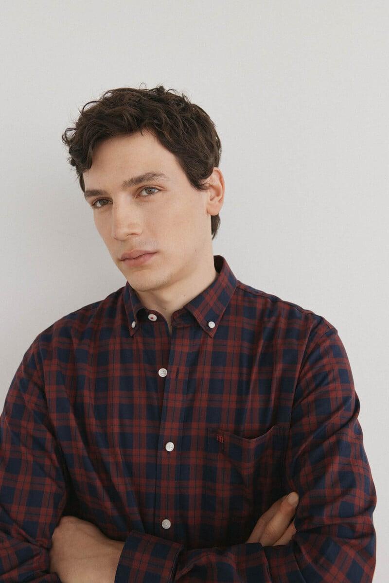 Cortefiel Camisa non iron cuadros twill Grandes descuentos