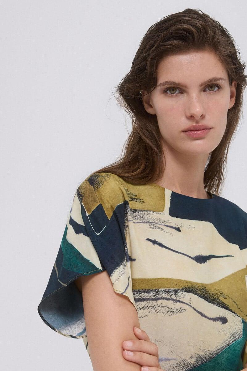 Cortefiel Vestido tunica estampado Precios de Black Friday