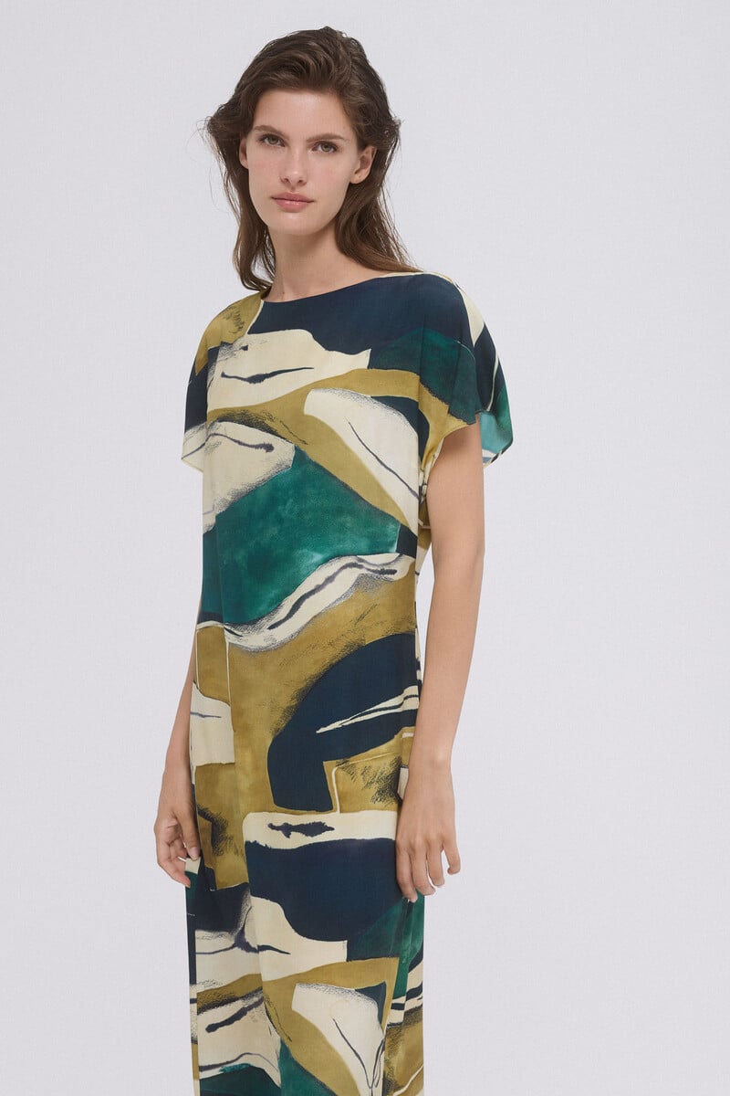 Cortefiel Vestido tunica estampado Precios de Black Friday