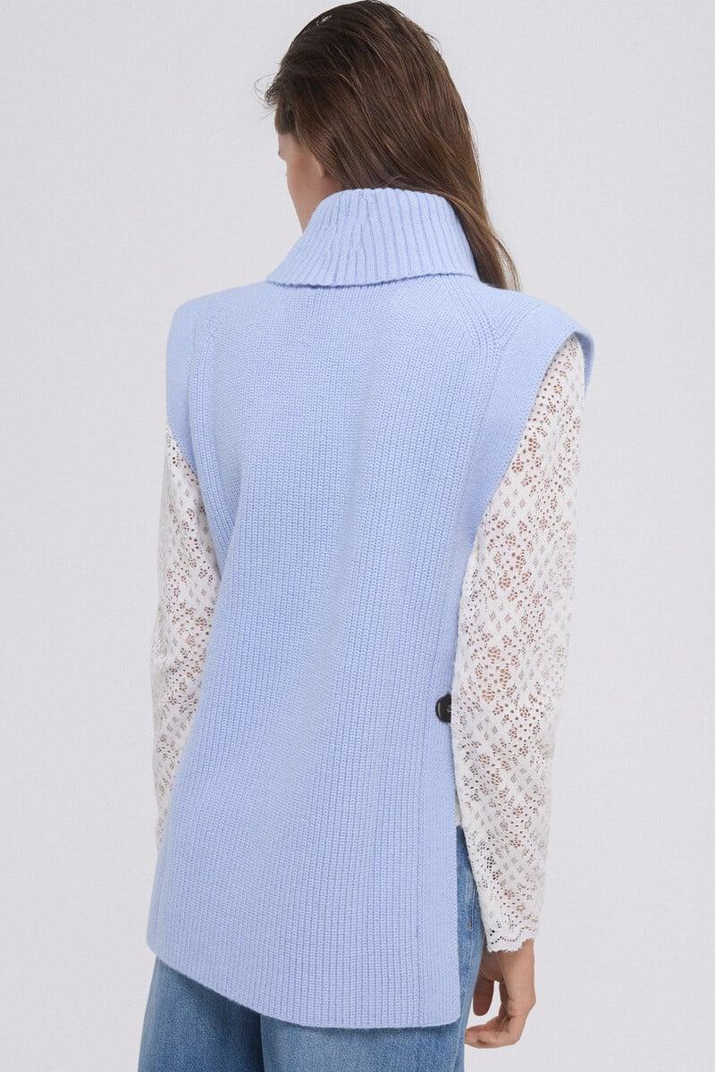 Cortefiel Chaleco aberturas laterales cuello desmontable Última moda