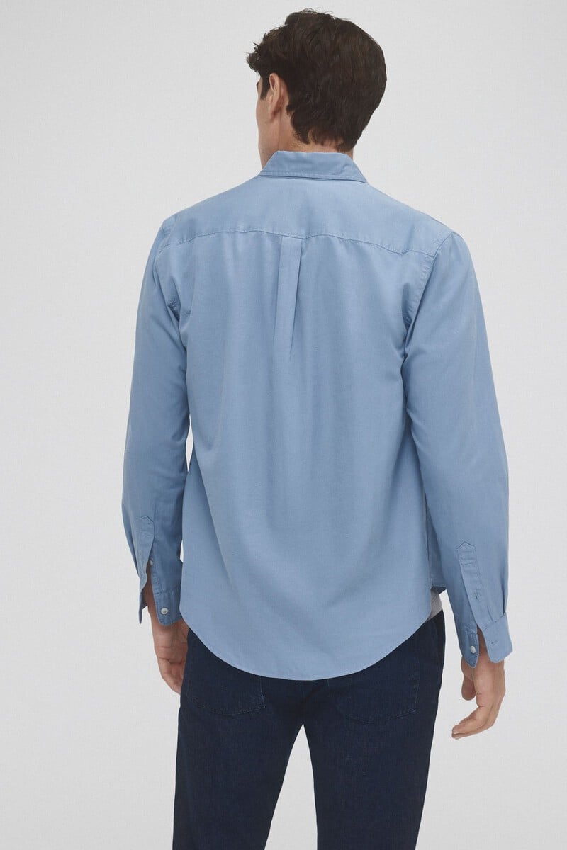 Cortefiel Camisa gabardina lisa dos bolsillos Ofertas especiales