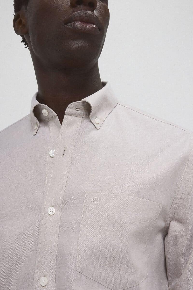 Cortefiel Camisa non iron oxford liso Grandes ahorros