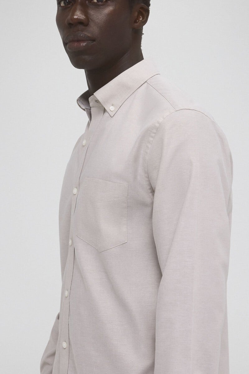 Cortefiel Camisa non iron oxford liso Grandes ahorros